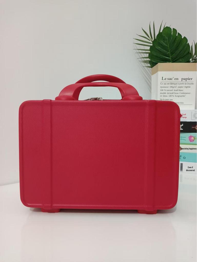14" Portable Makeup Case: Hangable, Cute ABS Design, Large Capacity, Travel-Friendly Handbag