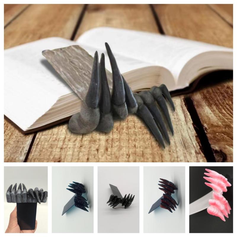 2026 Halloween Claw Bookmark Terrifying Devil Claw Office Desktop Decoration Resin Craft Ornament Home Decoration Gift