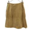 S Max Mara Midi length Suede leather skirt 36 Beige brown Women Used