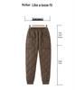 2025 Autumn/Winter Warm Elastic Waist Cotton Pants for Middle-Aged & Elderly Women - High Waist Slim Fit