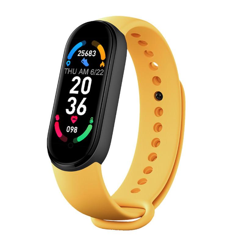 Chytrý fitness náramek M6 s počítadlem kroků, monitorem srdečního tepu a digitálním displejem pro studenty