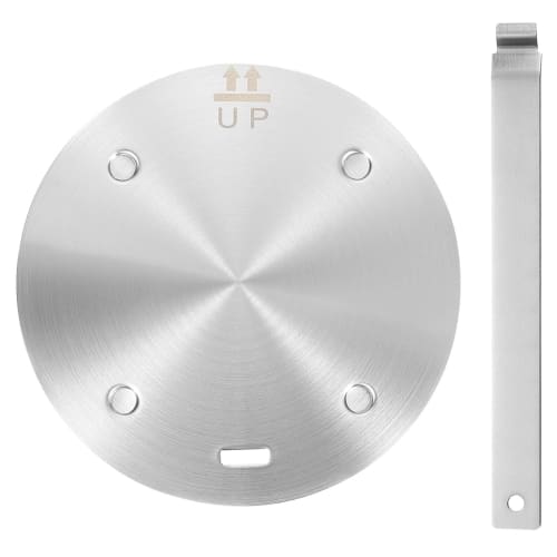 

uxcell Heat Diffuser Plate for Gas Stoves, Round Heat Conduction Induction Adapter Plate with Detachable Handle, Cookware Protector for Heating, Cooki