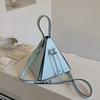 Sac à main géométrique pyramide haut de gamme de niche, Sac fourre-tout triangle élégant et polyvalent bandoulière/épaule, Cadeau multifonctionnel pour les amis