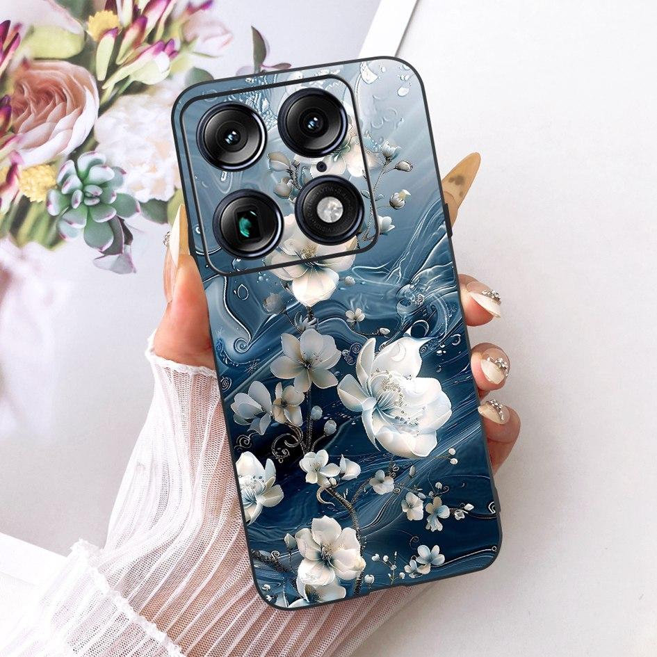 For Motorola Signature 2026 Case Popular Flower Marble Painted Cover Soft Silicone Black Phone Shell For Moto X70 Air Pro Fundas