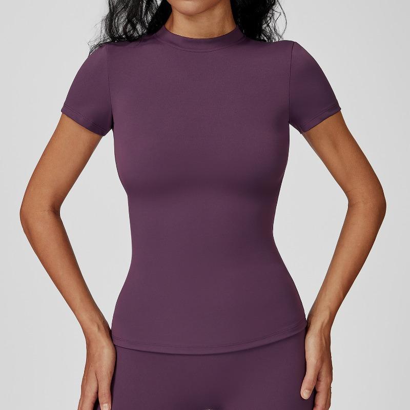Zechuang Spring T-shirt Quick-drying Yoga Clothes Short-sleeved Fitness Tops Blouse Outdoor Running Sports Short-sleeved Women