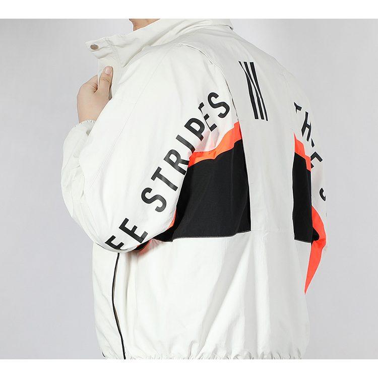 Adidas Jackets Men's White Stand Collar Moderate Other FN5672