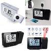 Projection Digital Alarm Clock With Humidity And Moon Phase For Bedroom And Office Spaces