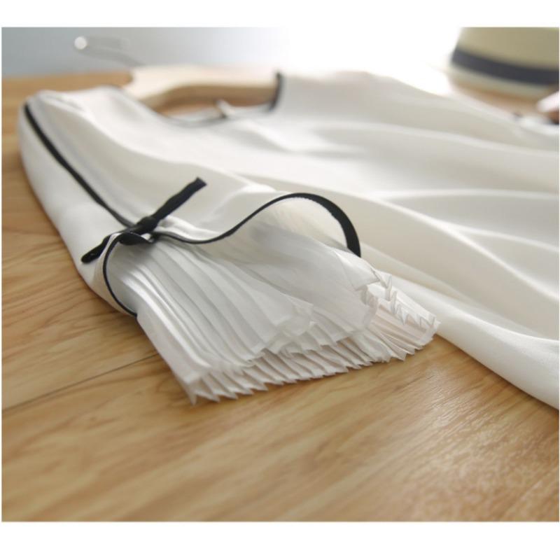 Women S Short Sleeve Round Neck Patchwork Blouse For Ladies