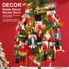 10pcs Christmas Nutcracker Pendants Wooden Painted Christmas Tree Ornaments Cute Pendants, Home Christmas Hanging Decorations