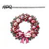 Artistic Christmas Ornament Wreath Acrylic Ornament 2D Flat Stained Glass Style Hanging Lightweight Decoration Double-sided Decorative Pendant