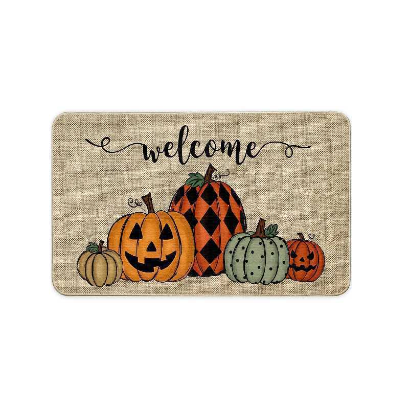 1PC Cartoon Halloween Decoration Floor Mat Restaurant Entrance Retro Mat Home Entrance Mat Bathroom Floor Mat Home Decoration