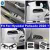 ABS Auto Dashboard Air Outlet Vent / Glass Lift / Electrical Hand Brake Lights Panel Cover Trim For Hyundai Palisade  -