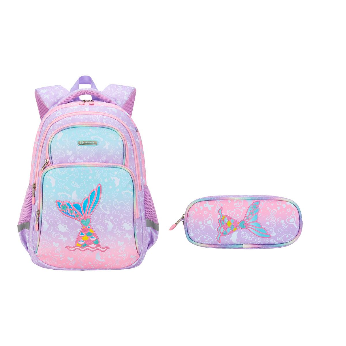 Ensemble 3 Pièces Licorne de Dessin Animé Sacs d'École Pour Filles Garçons Enfants Sac à Dos Espace Sac à Dos Pour Élèves de l'École Primaire Avec Boîte à Lunch