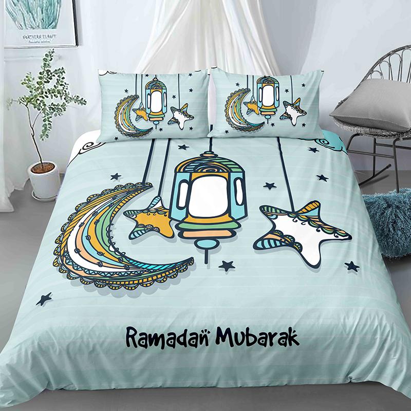 

Cartoon Crescent Moon Bedding Set Twin Queen King Size Duvet Cover With Pillowcase Children Bedroom Quilt Cover Set Polyester EU single(135x200cm)