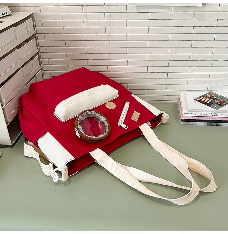 School bag high value fresh and sweet ins make-up bag handbag high school students large capacity