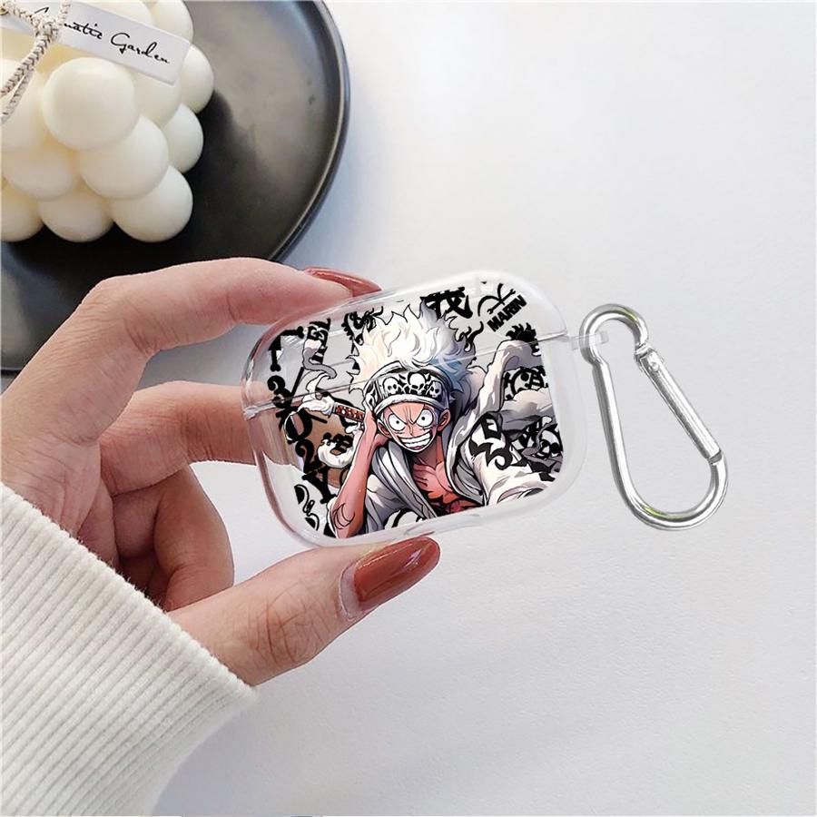 Anime Ones Pieces Luffy Zoro Klare Kopfhörerhüllen Abdeckung für Airpods Pro 1 Pro3 4 3 2 Pro2