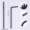 500pcs Black Straws (0.23*8.27 Inches), Disposable Straws, Juice Straws, for Party Decoration, Beverage Cocktail Supplies, Cocktail Straws