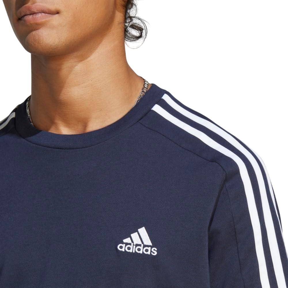 Adidas Pánské základní tričko s 3 pruhy z jednoduchého žerzeje