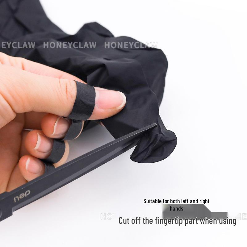 100 Black Fingerless UV Protection Gloves for Nail Art