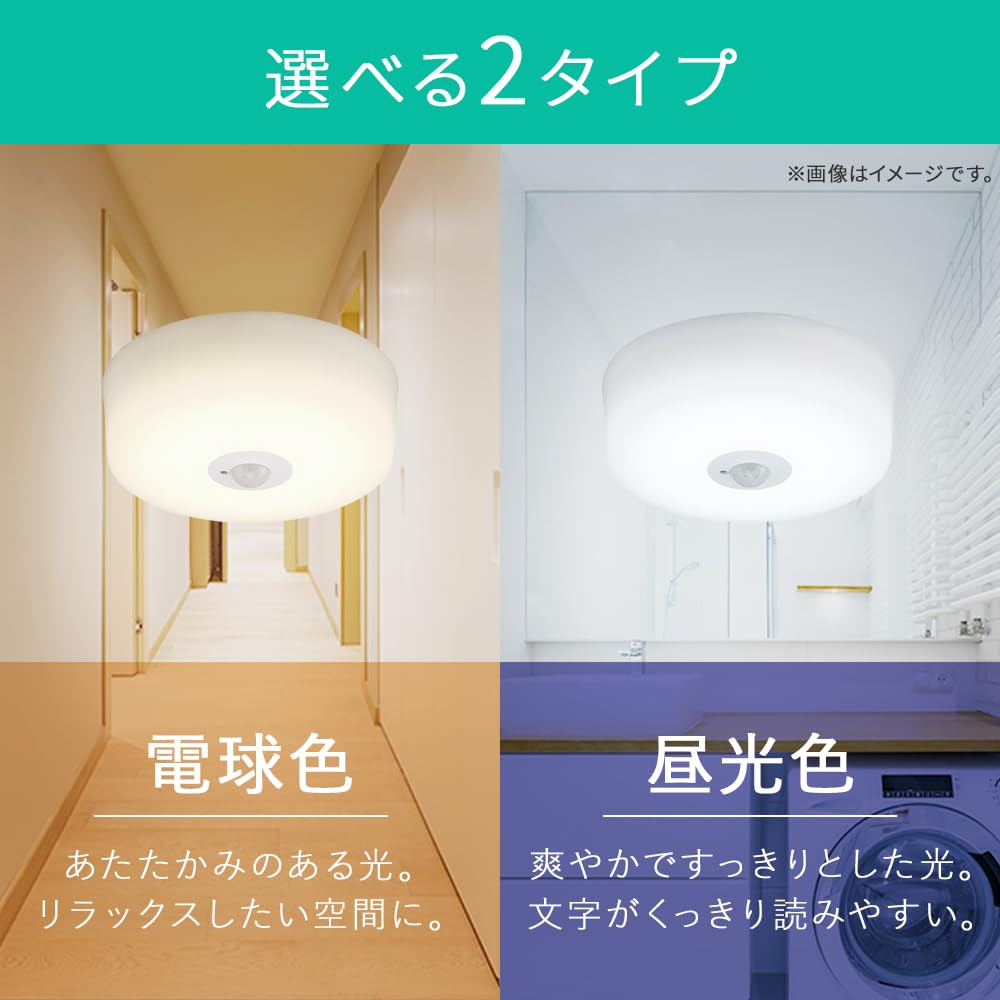 IRIS OHYAMA SCL6L-MS-H LED Ceiling Light, Compact, with Motion Sensor, Warm White, 600lm, High-Efficiency Model, for Storage and Hallways