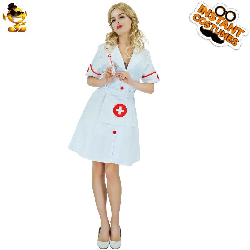 Adult big girl nurse uniform stage play costume party costume female doctor role play professional costume