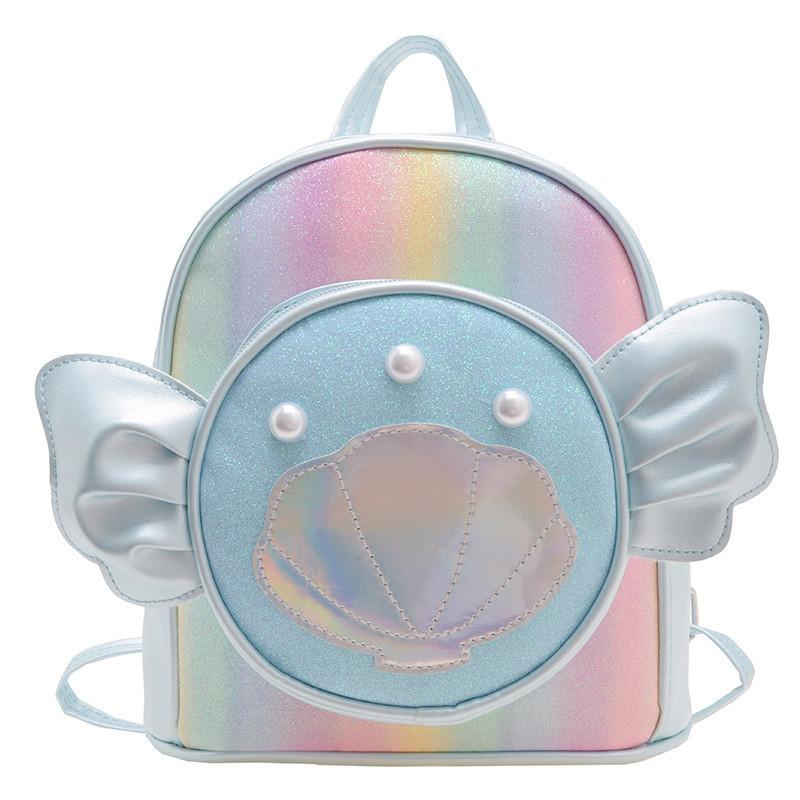 Adorable Girls Pu Winged Backpack Stylish Princess School Bag For Kids