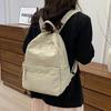 Schoolbag1011 Spring New Nylon Lightweight Cute Solid Color Letter Fashion Casual Large Capacity Middle School Student Backpack