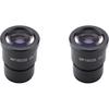 ZJchao 10X Stereo Microscope Eyepiece, 2 Pcs WF10X/20, Black, Optical Glass + Metal, Triocular Binocular Stereo Microscope, 30mm Mounting Size