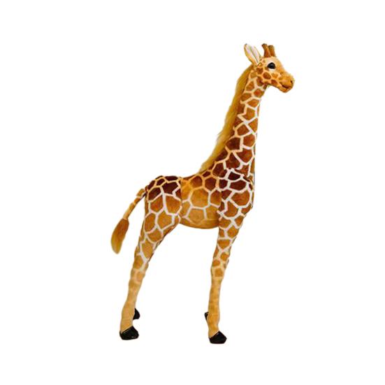Large Lifelike Giraffe Plush Doll 100/120/140cm Soft Stuffed Animal for Kids Skin-Friendly Giraffe Pillow Home Decor Photography Prop