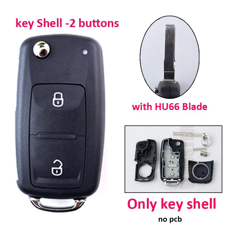 Upgrade Car Key Fob Case Shell Housing For Skoda Seat B5 Mk6 Caddy Tiguan Octavia For Volkswagen Jetta Golf Polo Passat Beetle