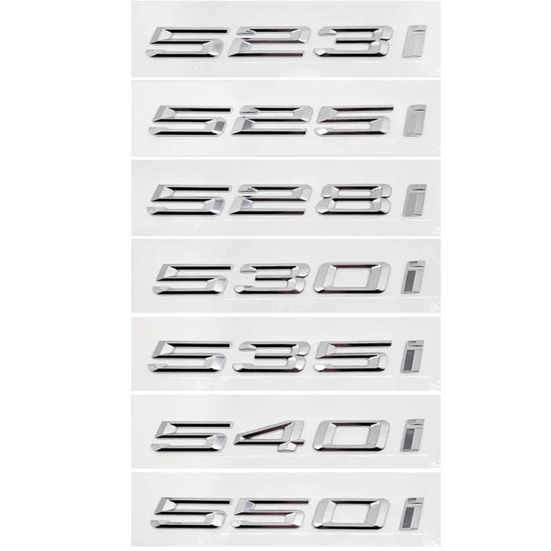 3D ABS Car Trunk Letters Logo Decals Badge Emblem Sticker For BMW 5 Series 520i 525i 528i 530i 535i 540i E39 E60 E61 F07 F10 F11 Tv2