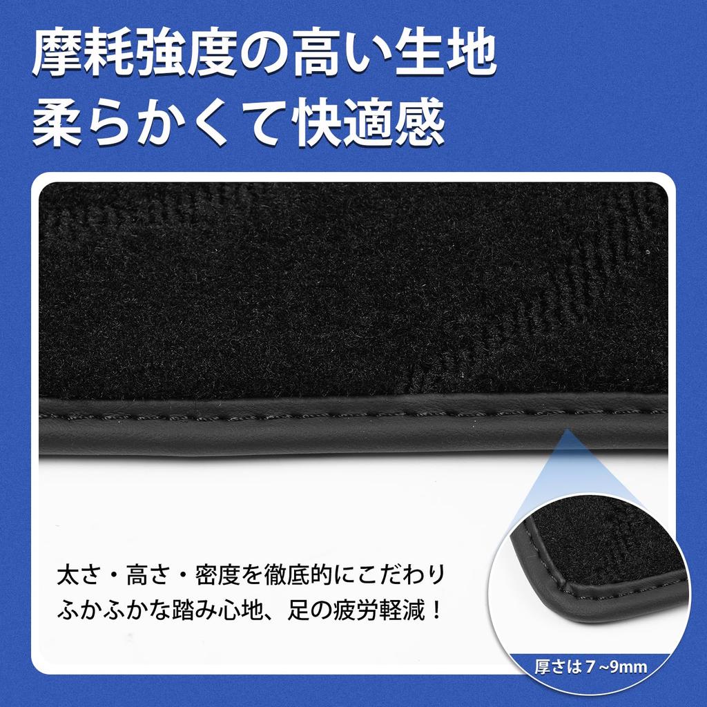 AUTO SPEC Suzuki Jimny Nomad Side Step Mats Pattern JIMNY Nomade JC74 Type 2025 Interior Easy Protective Car Set of 4 (Wave Design) (April - Present)