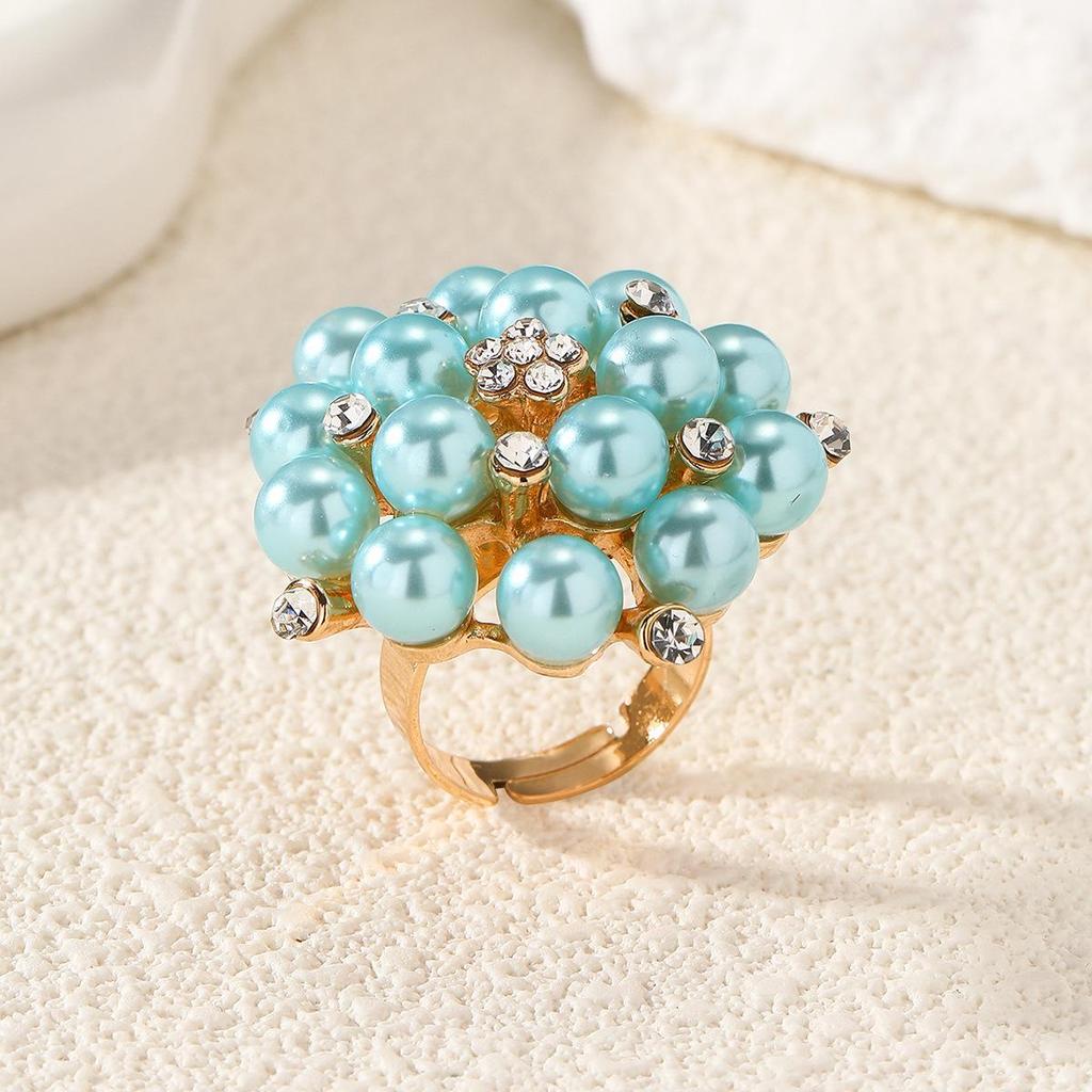 European and American Fashion Adjustable Pearl Ring - Popular Open Design