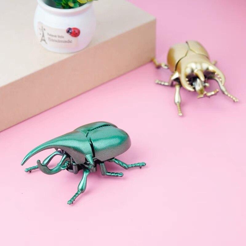 3Pcs Educational Wind-Up Unicorn Beetle Toy For Kids Boy Baby Crawling Insect Toy For Enlightenment Simulation And Fun Gifts