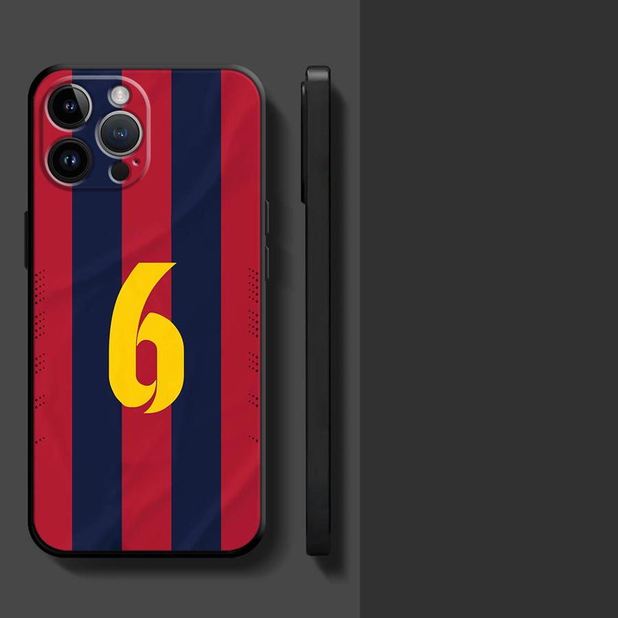 Football Number Funda Phone Cover Phone Case for Apple iPhone 17 Pro Max 17e 13 12 14 15 Pro 7 8 Air 11 XR XS MAX 16
