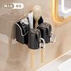 Toothbrush Shelf Wall-Mounted Non-Punching Toothbrush Mouthwash Cup Shelf Mouthwash Cup Set Electric Toothbrush Shelf