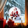 Christmas Crystal Ball Santa Claus Theme Static Cling Stickers That Do Not Damage Glass for Use On Living Room Windows