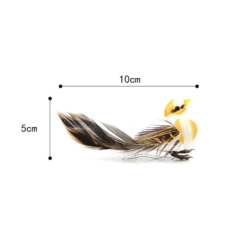 12Pcs Simulation Bird Miniature Decoration Diy Crafts Foam Feather Artificial Fake Birds Models For Home Garden Prop Decor