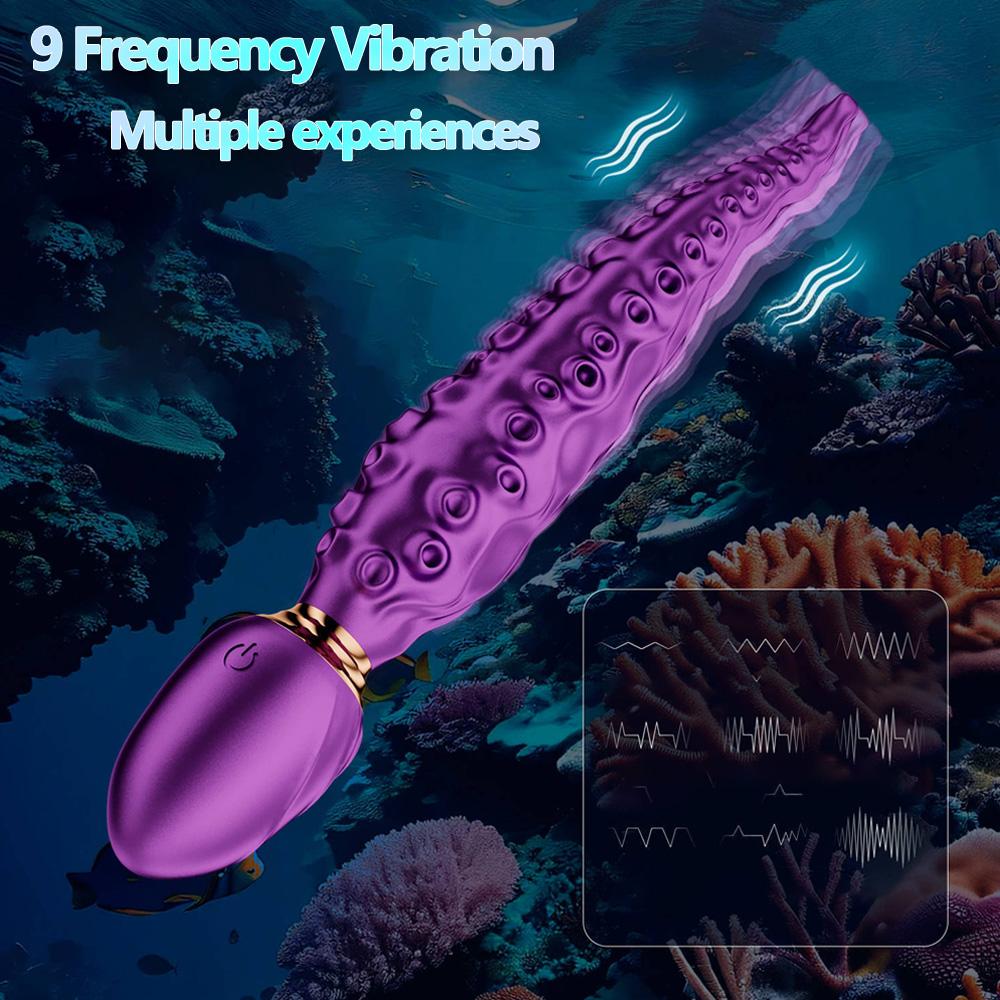 Octopus Tentacle Vibrating Dildo Vibrator, Ass Plug Soft Silicone Prostate Massager G-spot Stimulation Adult Female Sex Toys