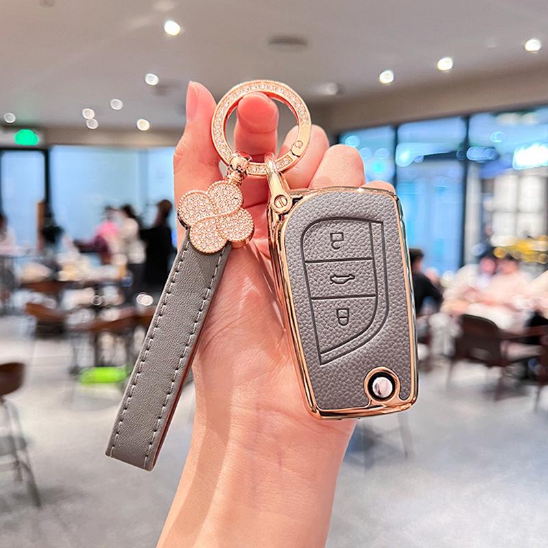 Toyota Key Case Cover for Camry, Corolla, Reiz, Highlander, RAV4, Levin, and Rongfang - Unisex