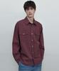 WEDNESDAY OASIS Work Cotton Shirt_Burgundy(Wb6Sh13)