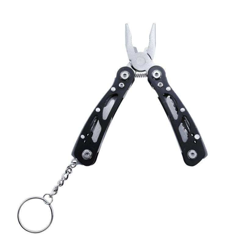Compact Stainless Steel Multi-functional Folding Pliers with Small Knife for Outdoor and Emergency Use