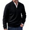 Men S Stand Collar Pullover Sweater Long Sleeve British Style Multi Color Warm