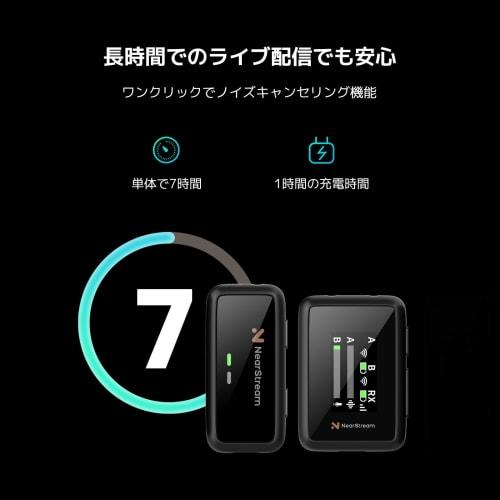 NearStream Mic AWM20D Wireless Lavalier Microphone, Compact and Lightweight, 1 Transmitter + 1 Receiver, External Smartphone Microphone, Noise Cancell