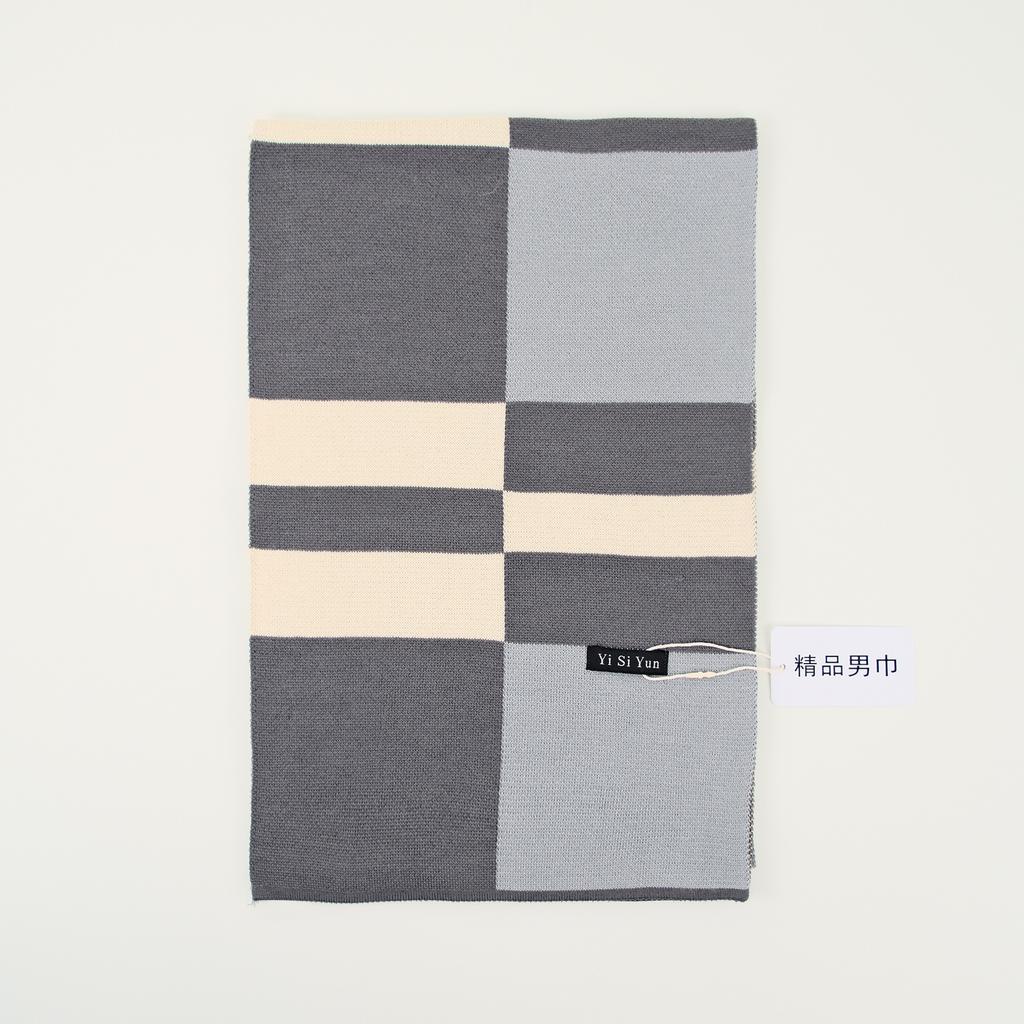 Men's Classic Winter Scarf Cashmere Feel Winter Scarves Long Formal Soft Scarf for Men Casual Scarves Luxuriously Plaid Scarf