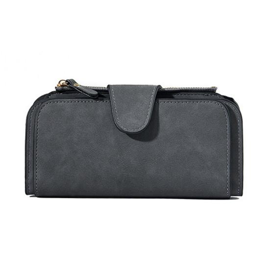 Women Long Wallet Large Capacity Card Holder Trifold Clutch Purse with Zipper Pocket 16 Card Slots ID Windows for Dates Work Party