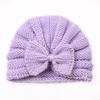 Autumn and Winter New Baby Bow Hat, Children's Knitted Warm Wool Hat, Baby Fetal Hat