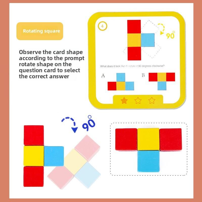 Childrens Sense Number Logic Cube Space Thinking Training Blocks Building