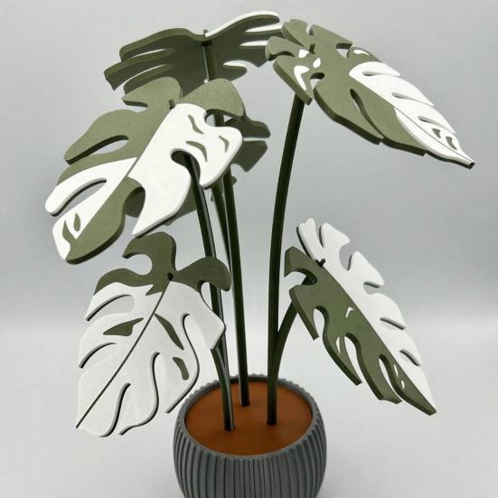 Yousheng 1 Set 3D Printed Monstera Leaf Coaster Heat-Resistant Tropical Leaves Trivet Anti-scald Mat Kitchen Countertop Coffee Cup Holder Dining Table