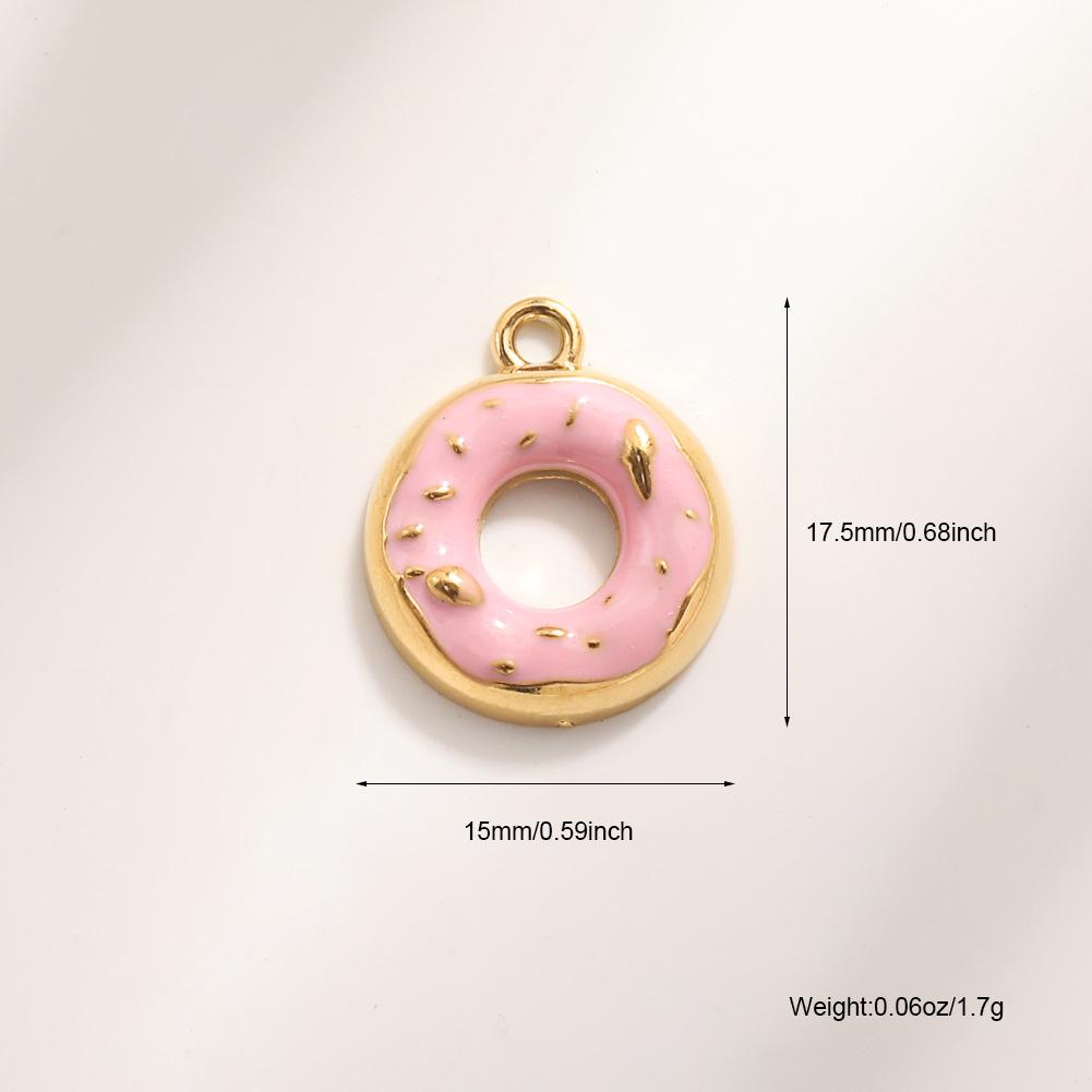 Stainless Steel Drip Oil DIY Pendant: Stylish Lips & Donut Charms with Titanium Steel Bracelet, Necklace & Earrings